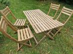 Tafel+4 klapstoelen, Ophalen, 4 zitplaatsen, Gebruikt, Tuinset