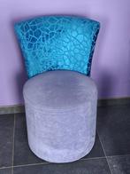 Magnifique chaise fauteuil en tissus velours style vintage, Ophalen, Minder dan 50 cm, Vintage, Zo goed als nieuw