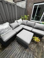 Loungeset Morati antraciet/ tuinset, Tuin en Terras, Tuinsets en Loungesets, Ophalen, 5 zitplaatsen, Gebruikt, Rotan