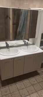 meuble sdb + miroir pharmacie + meuble colonne, Huis en Inrichting, Badkamer | Complete badkamers, Ophalen, Gebruikt