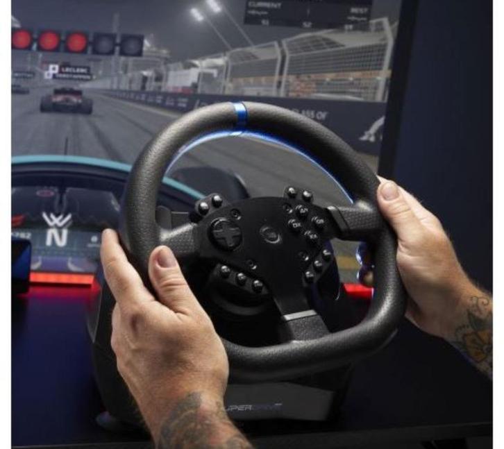 Racing wheel met stuur en 2 padalen, Games en Spelcomputers, Spelcomputers | Sony Portables | Accessoires, Zo goed als nieuw, Overige typen