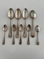 9 CUILLÈRES EN METAL ARGENT AVEC POINÇONS, Antiquités & Art, Enlèvement