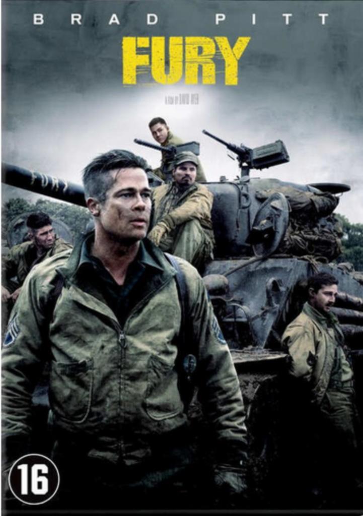 Fury (2014) Dvd Brad Pitt, Shia LaBeouf, Cd's en Dvd's, Dvd's | Actie, Gebruikt, Oorlog, Vanaf 16 jaar, Ophalen of Verzenden