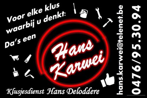 Klusjesdienst Hans Karwei, Diensten en Vakmensen, Klusjesman en Klusbedrijf