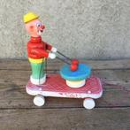 Vintage trekspeelgoed clown, Ophalen of Verzenden