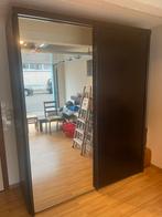 Garde robe avec grand miroir, Avec tablette(s), Pin, 150 à 200 cm, Enlèvement