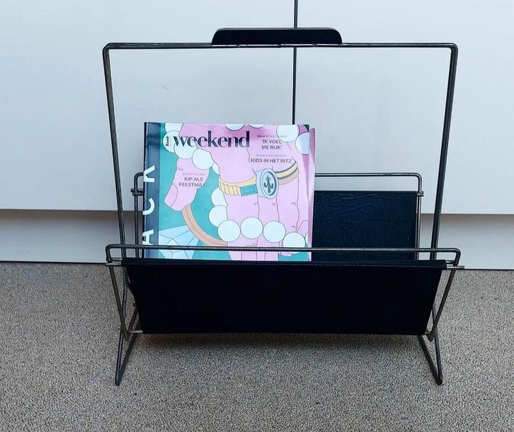 Tijdschriftenhouder Vintage, krantenbak, Huis en Inrichting, Woonaccessoires | Krantenbakken en Lectuurbakken, Ophalen of Verzenden