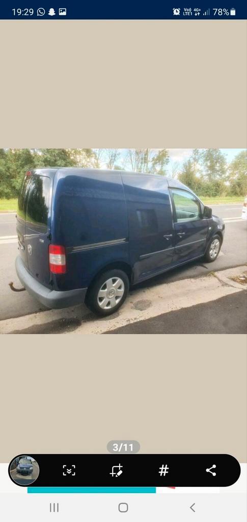 VW Caddy 1,9 TDI 2007, Autos, Camionnettes & Utilitaires, Particulier, 2 portes, Enlèvement