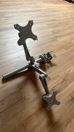 Dubbele beugel voor 2 computer schermen, Computers en Software, Ophalen, Zo goed als nieuw