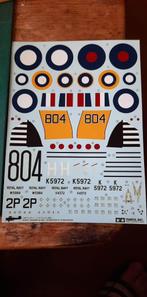 decals 1/48  fairy swordfish Tamiya in mint staat, Hobby en Vrije tijd, Modelbouw | Vliegtuigen en Helikopters, Overige merken