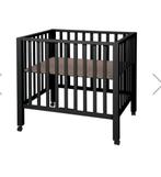 Box/ babypark pericles zwart incl nieuwe matras, Kinderen en Baby's, Ophalen, Zo goed als nieuw, Wieltjes