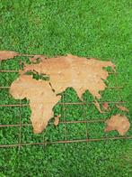 Prachtige wereldkaart in smeedijzeren roest om op te hangen, Tuin en Terras, Ophalen, Nieuw