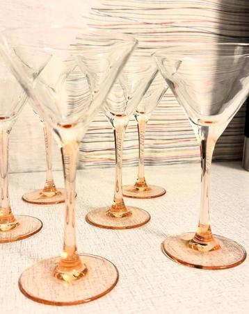Martini glazen Luminarc france, rosaline, stukprijs  beschikbaar voor biedingen