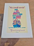 Disneyland affiche it's a small world, Ophalen of Verzenden, Overige figuren, Zo goed als nieuw, Plaatje of Poster