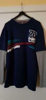 Blauwe pull met grijze mouwen 158/164, Verzenden, C&A, Jongen, Trui of Vest
