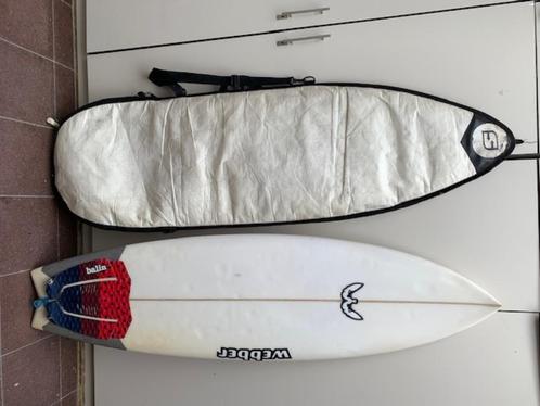 surfboard, Watersport en Boten, Golfsurfen, Gebruikt, Shortboard, Met vinnen, Met draagtas, Ophalen of Verzenden