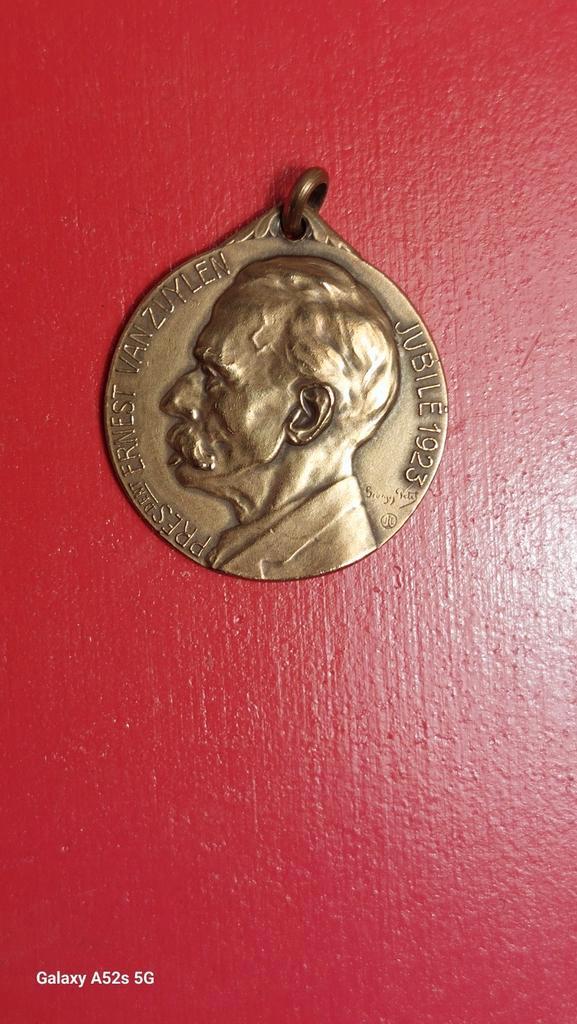 ERNEST VAN ZUYLEN., Postzegels en Munten, Penningen en Medailles, Brons, Ophalen of Verzenden