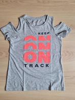 Grijze T-shirt met cut-outs - Esprit - maat 152-158, Kinderen en Baby's, Kinderkleding | Maat 158, Gebruikt, Meisje, Ophalen of Verzenden