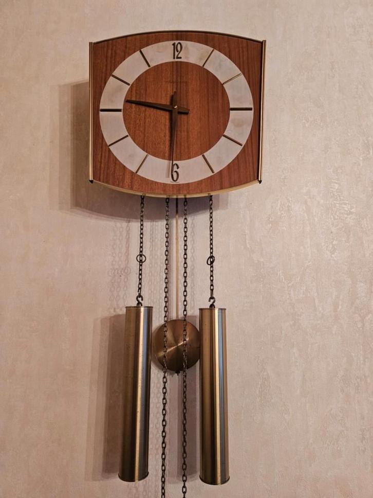 Hangklok met gewichten van het merk Junghans, Antiek en Kunst, Antiek | Klokken, Ophalen