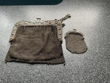 Vintage handtas en portemonnee  beschikbaar voor biedingen