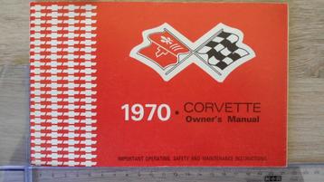 1970 Corvette original Owner's Manual. beschikbaar voor biedingen