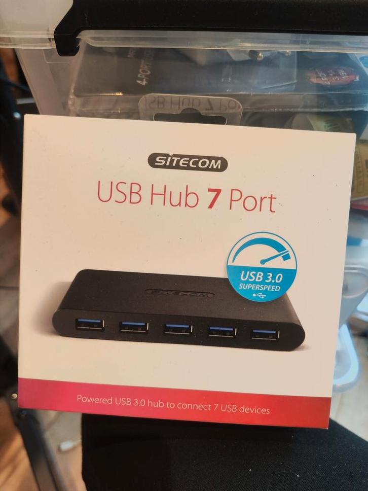 Sitecom USB 3.0 Hub 7 Port, Informatique & Logiciels, Commutateurs réseau, Neuf, Enlèvement