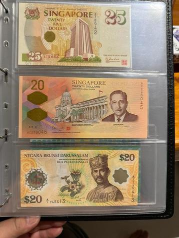 Old Singapore banknotes AUNC beschikbaar voor biedingen