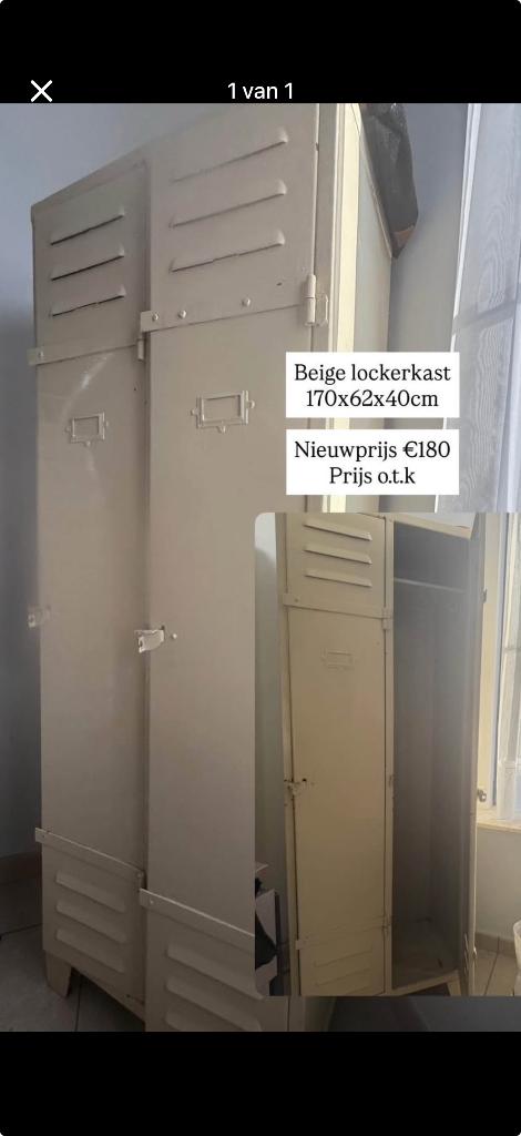 Lockerkast crèmekleurig, Ophalen