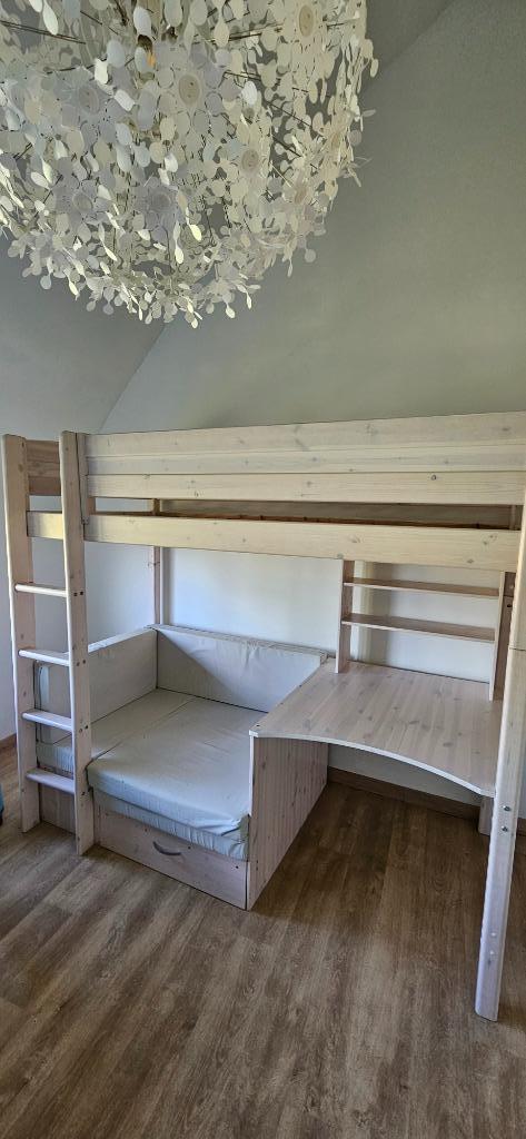 Hoogslaper - kinderbed, Huis en Inrichting, Slaapkamer | Stapelbedden en Hoogslapers, Gebruikt, Hoogslaper, 90 cm, 200 cm, Eenpersoons