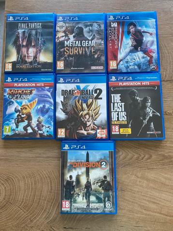 Divers jeux PlayStation 4 beschikbaar voor biedingen