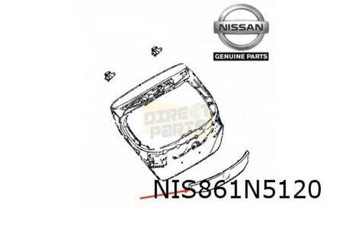 Nissan Leaf achterklepgreep (Acenta / N-connect / Tekna) (1/, Auto-onderdelen, Carrosserie, Achterklep, Nissan, Achter, Nieuw