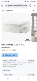 Lit ikea 1m80 sur 2m, Huis en Inrichting, Slaapkamer | Stapelbedden en Hoogslapers, Ophalen of Verzenden, Zo goed als nieuw