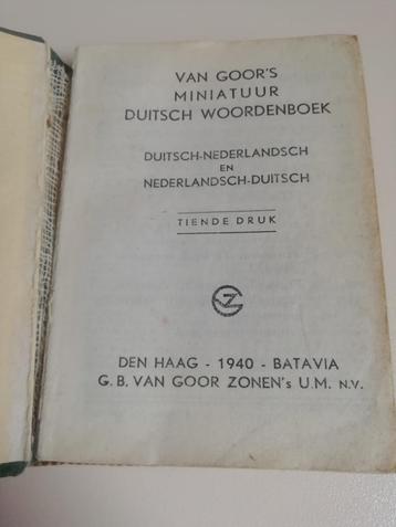 Woordenboek miniatuur Van Goor 
