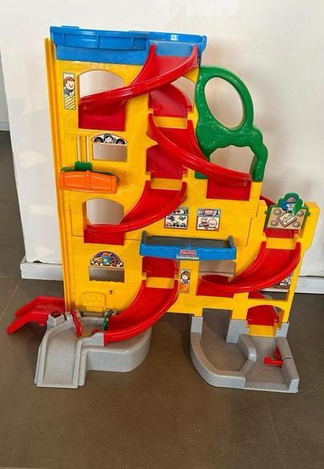 Fisher-Price Little People autobaan + 2 auto’s, Kinderen en Baby's, Speelgoed | Fisher-Price, Gebruikt, Met licht, Ophalen