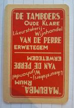 Speelkaart likeurstokerij, Van De Perre Erwetegem_25, Verzamelen, Speelkaarten, Jokers en Kwartetten, Ophalen of Verzenden, Zo goed als nieuw