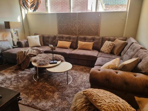 Grote hoek zetel showroommodel, Huis en Inrichting, Zetels | Zetels en Chaises Longues, Nieuw, Stof, Ophalen of Verzenden
