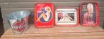 ,3 vintage metalen dienbladen en 1 ijsemmer,coca cola, Ophalen of Verzenden