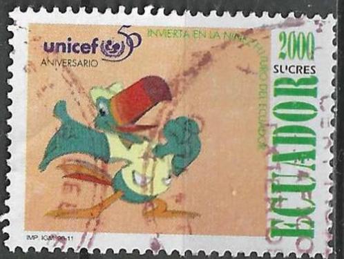 Ecuador 1996 - Yvert 1372 - 50 jaar UNICEF (ST), Timbres & Monnaies, Timbres | Amérique, Affranchi, Envoi