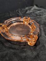 Art déco glazen asbak, oudroze., Enlèvement ou Envoi