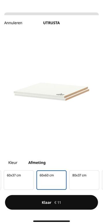 Deux étagères utrusta IKEA blanc, méthode 60x60 disponible aux enchères