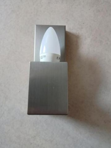 Lampe murale en acier inoxydable, Enlèvement ou Envoi, Comme neuf, Métal