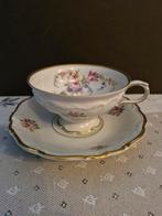 Edelstein Bavaria, wit gebloemd koffieservies met gouden bis, Antiek en Kunst, Ophalen