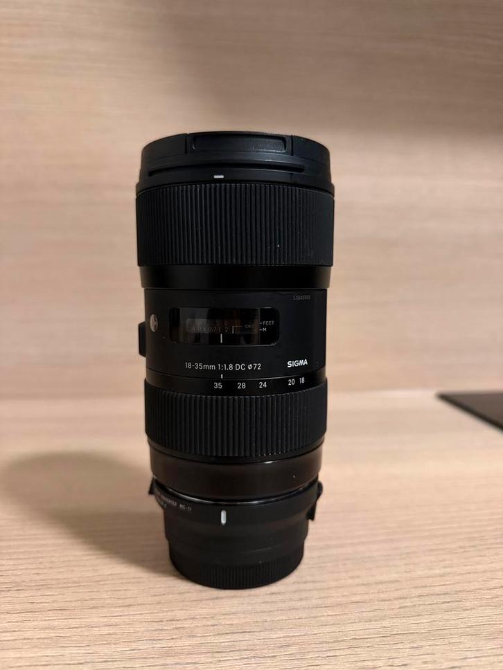 SIGMA ART 18-35 mm f/1,8 +  Sigma MC11 avec monture EF, TV, Hi-fi & Vidéo, Photo | Lentilles & Objectifs, Comme neuf, Zoom, Enlèvement