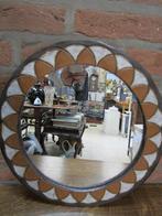 miroir circulaire vintage en céramique, Antiquités & Art, Rond, Moins de 50 cm, Enlèvement ou Envoi, Moins de 100 cm