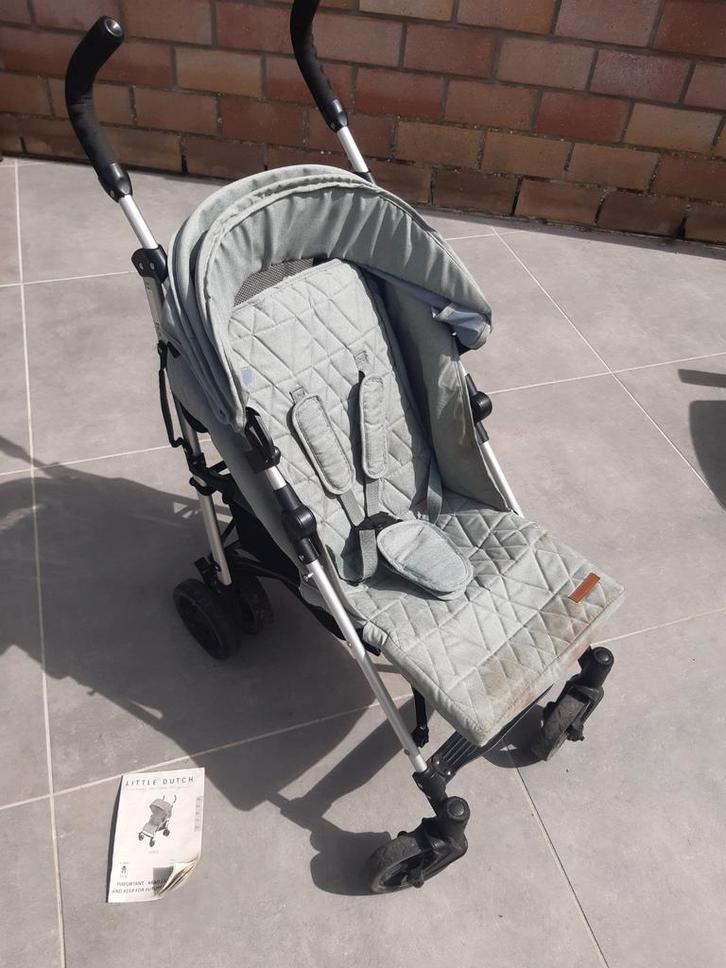 The Little Dutch buggy -  Alu 4 standen - Mintgroen, Kinderen en Baby's, Buggy's, Gebruikt, Ophalen