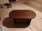 Table de salon en bois foncé, 100 à 150 cm, Chêne, Ovale, Moins de 50 cm