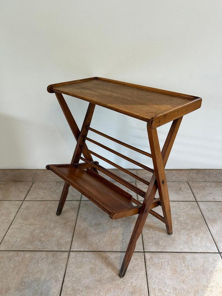 Vintage Scandinavische tijdschriftenhouder, Antiek en Kunst, Curiosa en Brocante, Ophalen