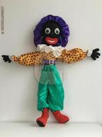 Authentieke vintage zwarte piet pop - 80cm, geel/groen/paars, Diversen, Verzenden, Gebruikt