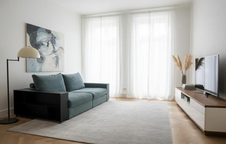 zetel blauwgrijs flexform, Maison & Meubles, Canapés | Sofas & Chaises Longues, Utilisé, Enlèvement