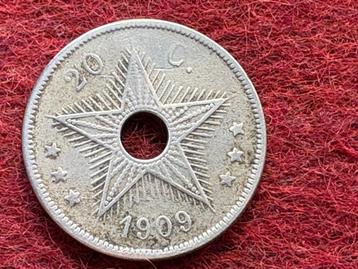 Belgisch Congo - 20 centiem 1909 (#011#) beschikbaar voor biedingen
